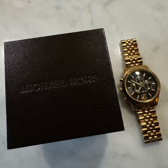 Men's Chronograph Lexington Gold-Tone Stainless Steel Bracelet Watch 45mm - Picture 2 of 6